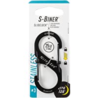 Nite Ize LSB3-01-R6 S-Biner - Cerradura deslizante (acero inoxidable- tamaño 3)- color negro